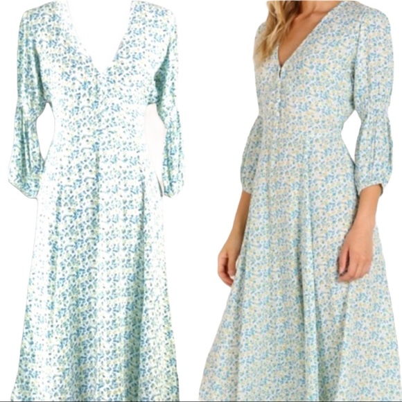 SALE💥NWT Anthro Faithful The Brand Midi Dress - Picture 13 of 15